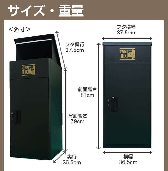 ルスネコボックス®のサイズ寸法1