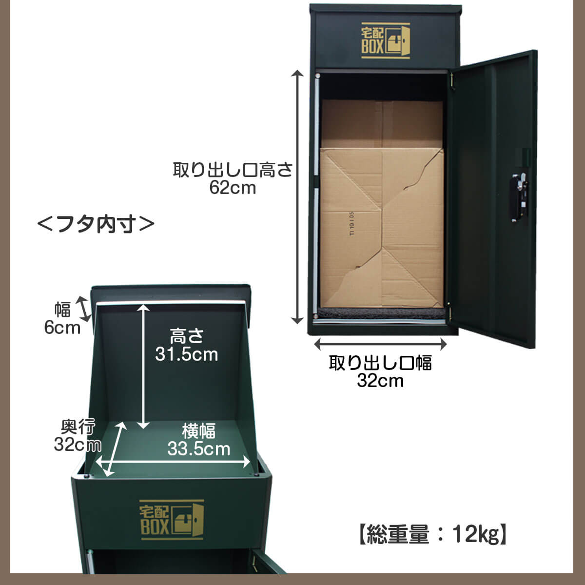 ルスネコボックス®のサイズ寸法2