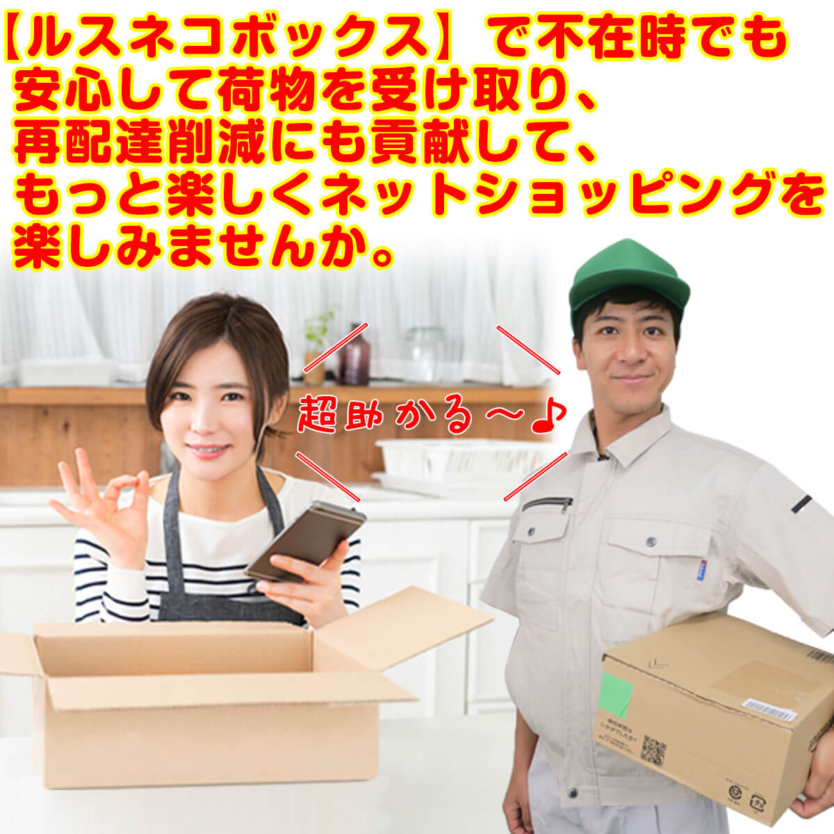 受け取り人も宅配業者も喜ぶ宅配ボックス ルスネコボックス®